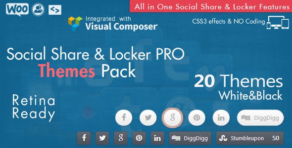 Read more about the article Social Share & Locker Pro Theme Pack (W&B)