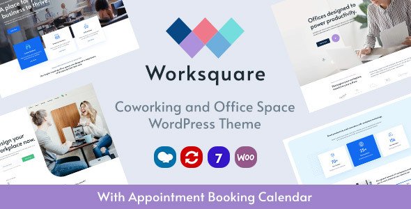 Worksquare – Coworking and Office Space WordPress Theme